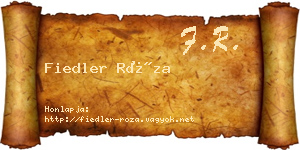 Fiedler Róza névjegykártya